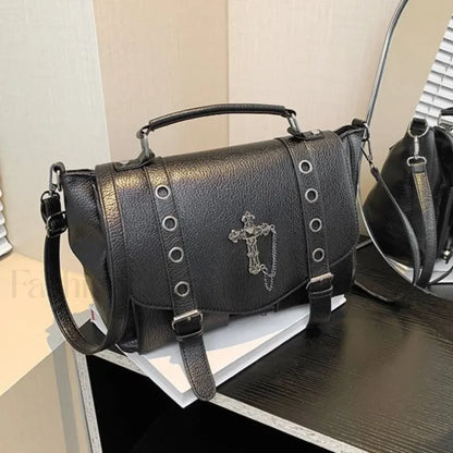 Goth Style Large Capacity Skull Multi function Unisex Waterproof Backpack Bag