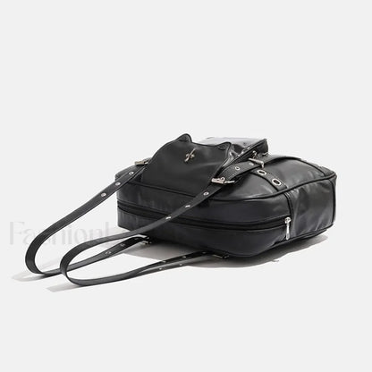 Gothic Capacity Lolita Sweet Y2K Large Bag Black / 35cmX27.5CMX9.5cm