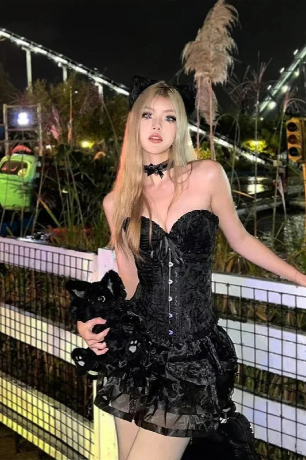 Gothic Kitty Corset Halloween Costume Halloween costumes