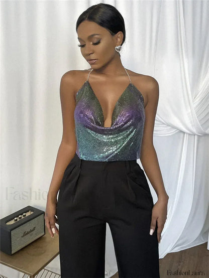 Gothic Party Club Corset Rhinestones Top radiance / S