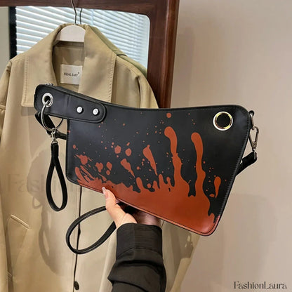 Gothic Unique Design PU Knife Shaped Halloween Clutch Bag BLACK