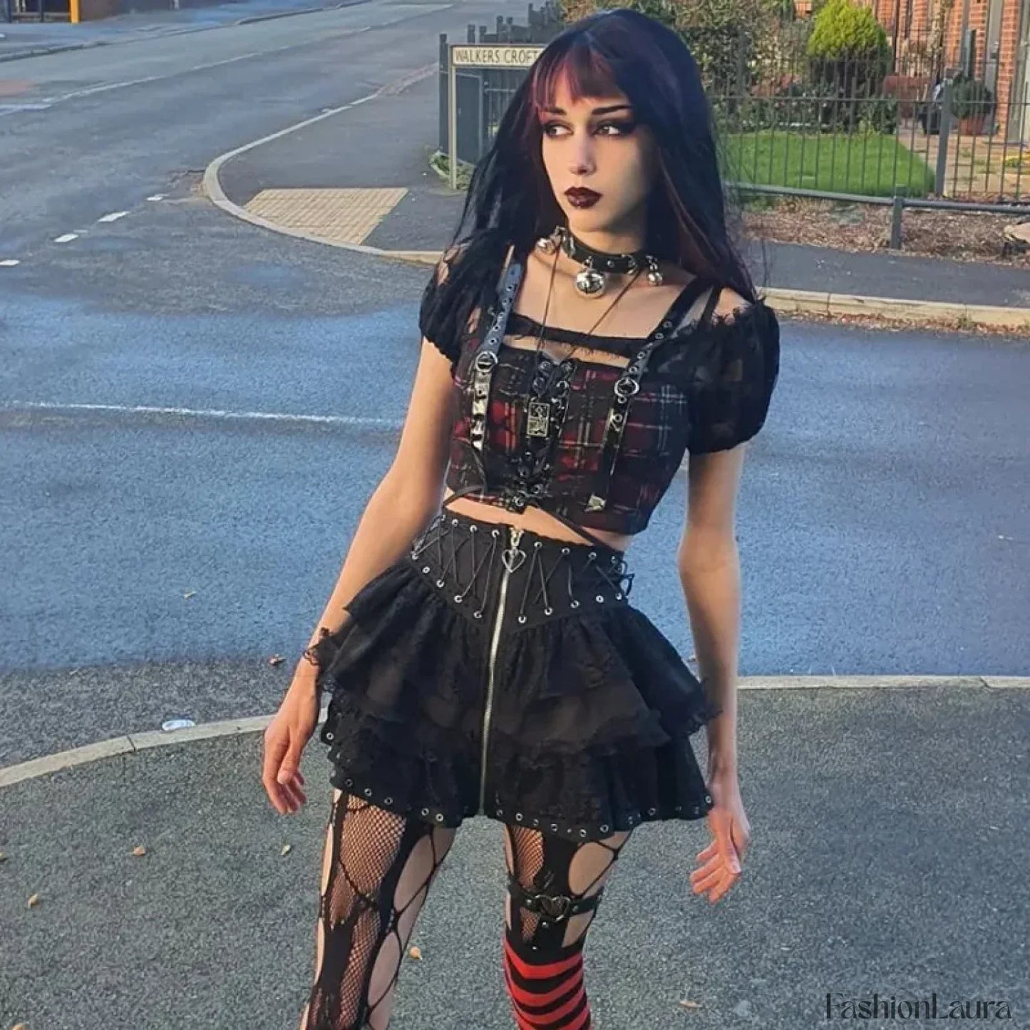 Gothic Vintage High Waist Zipper Cosplay Skirt