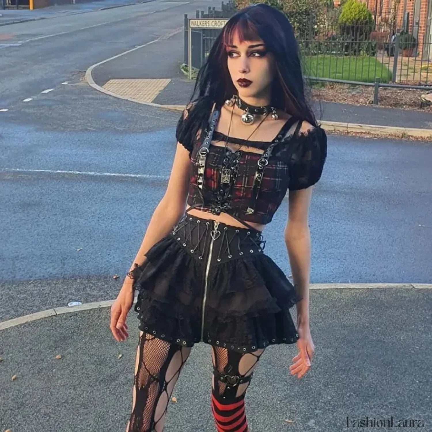 Gothic Vintage High Waist Zipper Cosplay Skirt