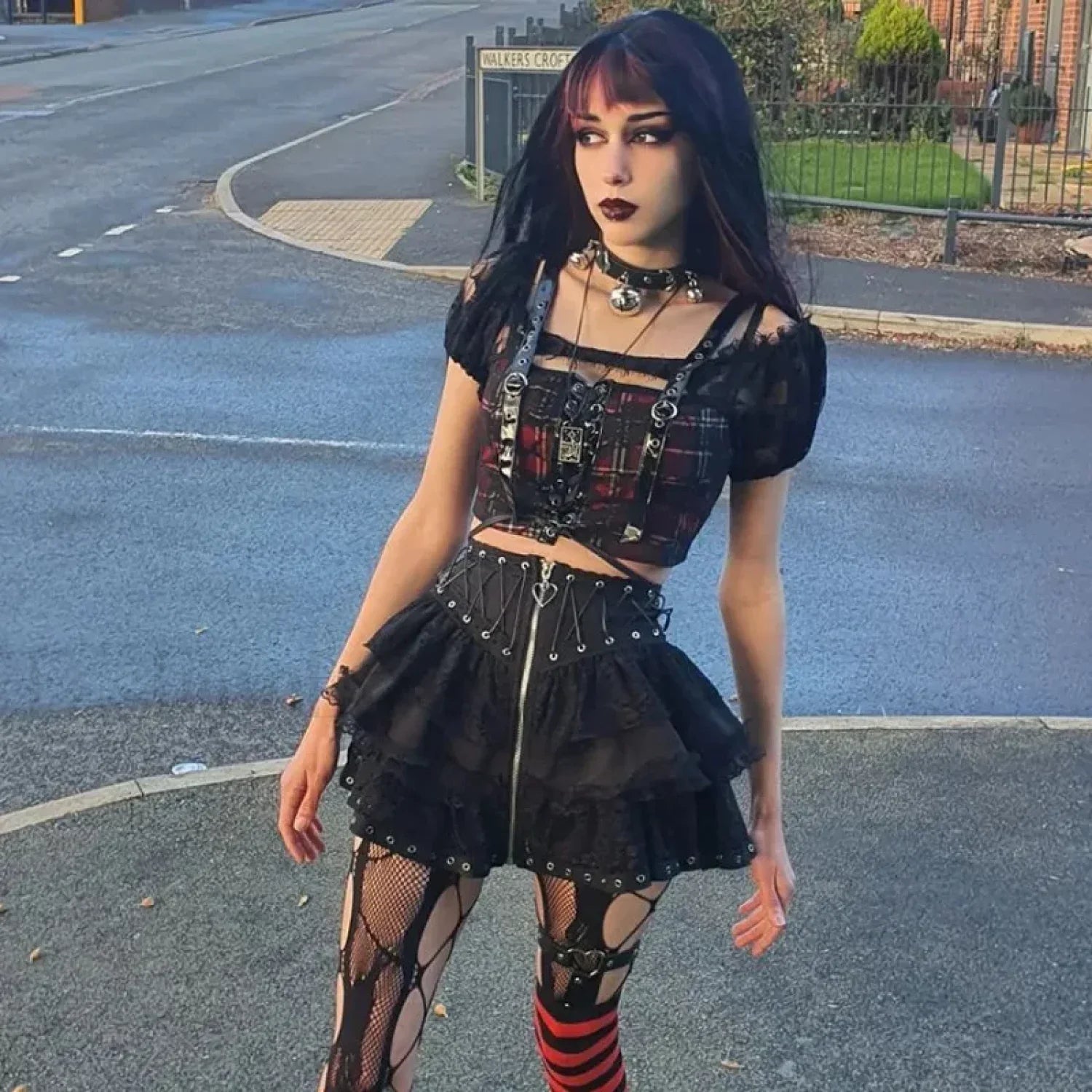 Gothic Vintage High Waist Zipper Cosplay Skirt