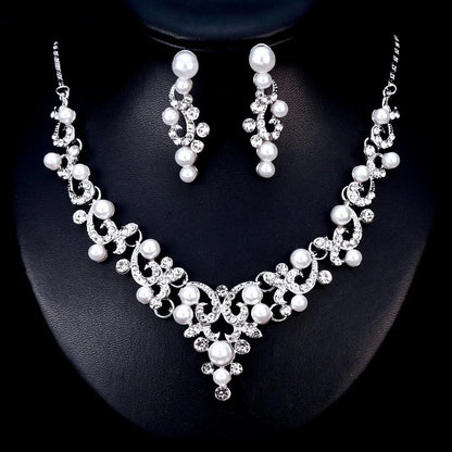 Graciela - Bridal Jewelry Set With Pearl And Crystal