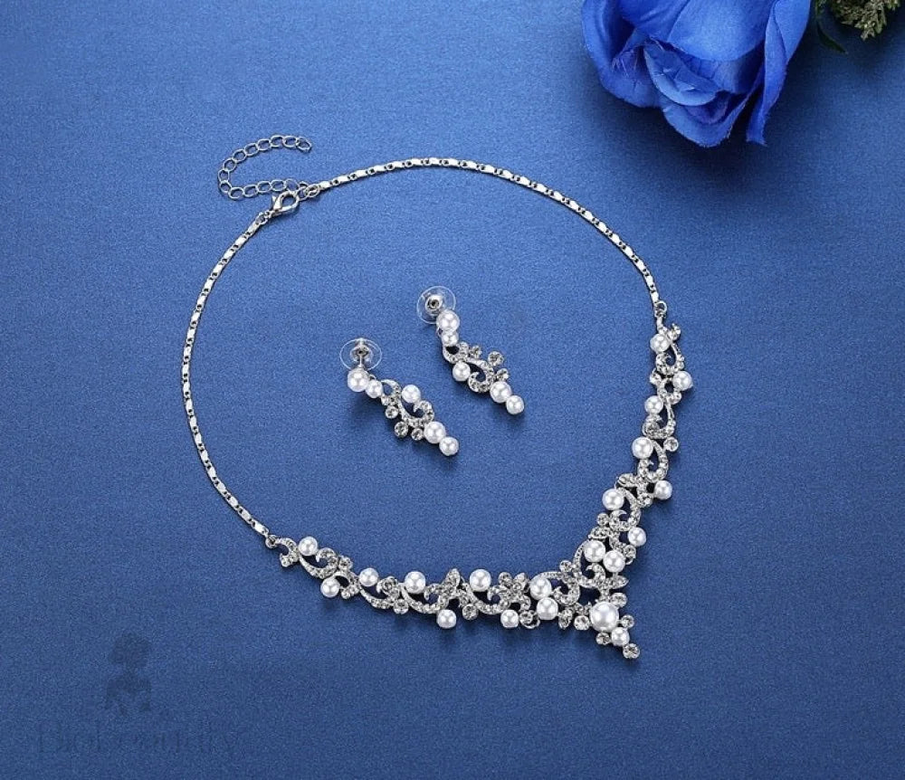 Graciela - Bridal Jewelry Set With Pearl And Crystal