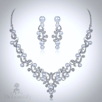 Graciela - Bridal Jewelry Set With Pearl And Crystal