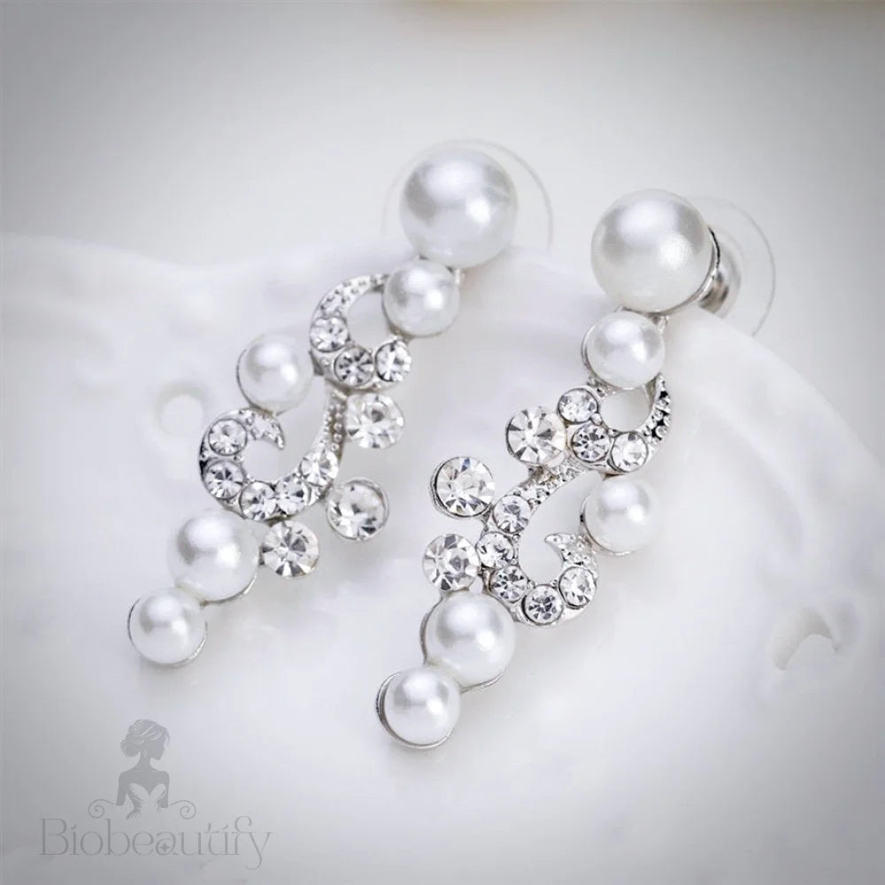 Graciela - Bridal Jewelry Set With Pearl And Crystal