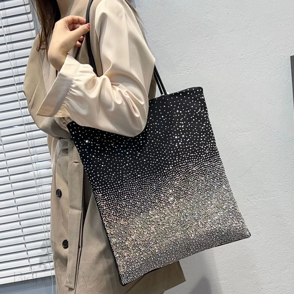 Gradient Rhinestones Tote Bag By Karen