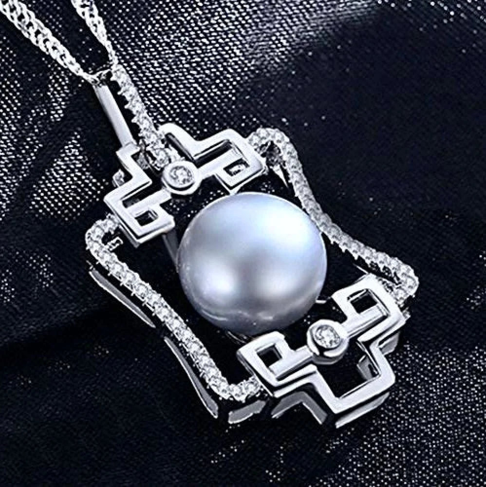 Gray Freshwater Pearl And Sterling Silver Bridal Necklace Genesis