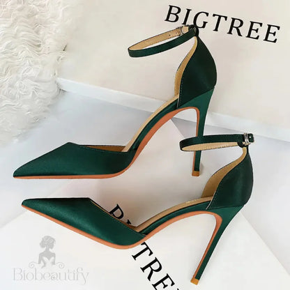 Green Blue Women Pumps High Heels Office Shoes Fashion Sexy