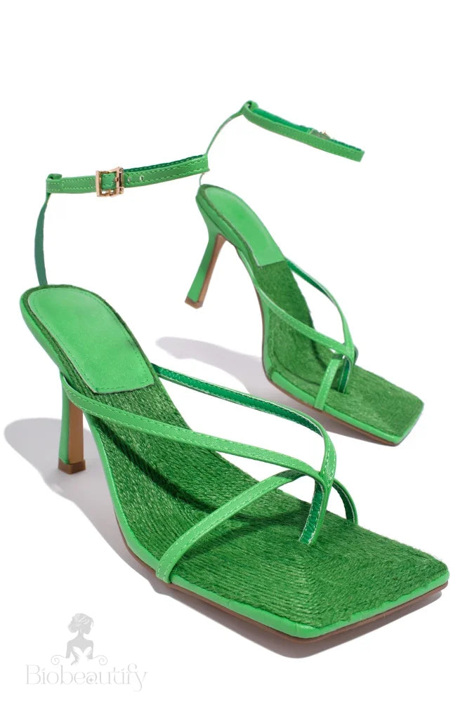 Green Catrina Heels 7.5 /