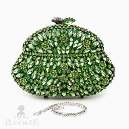 Green Ophelia Crystals Clutch