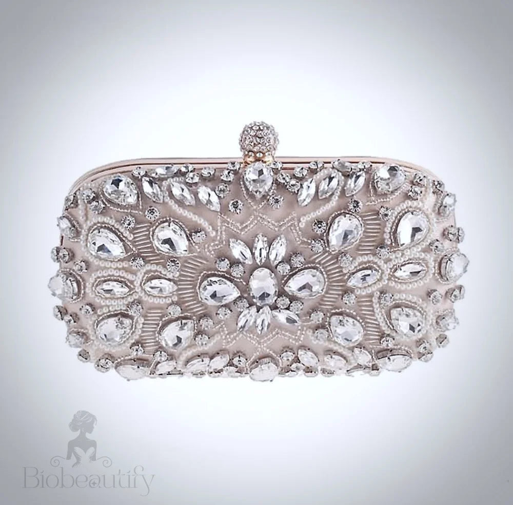 Greta Champagne Bridal Clutch Handbag