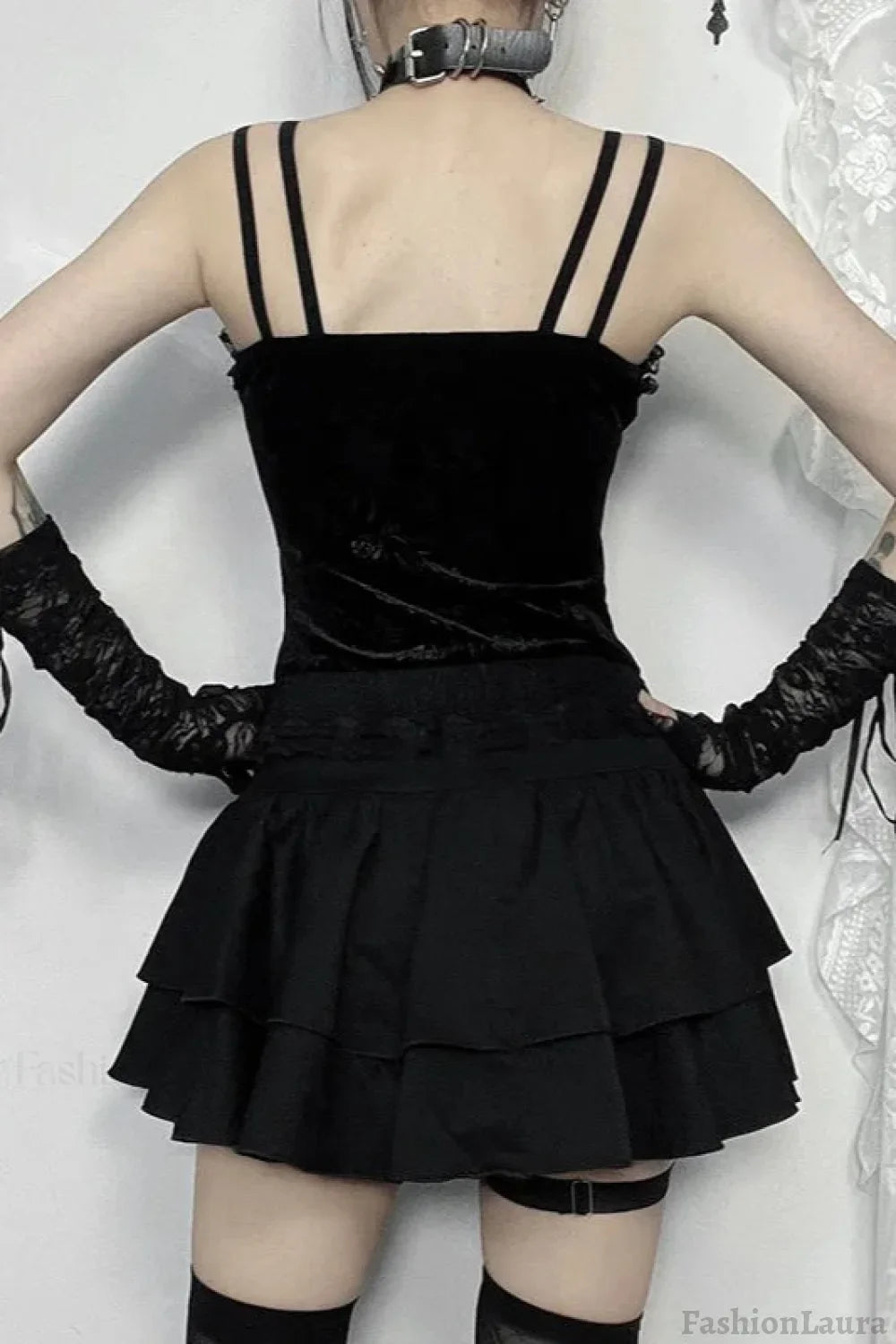 Halloween Cross Pleated Skirt
