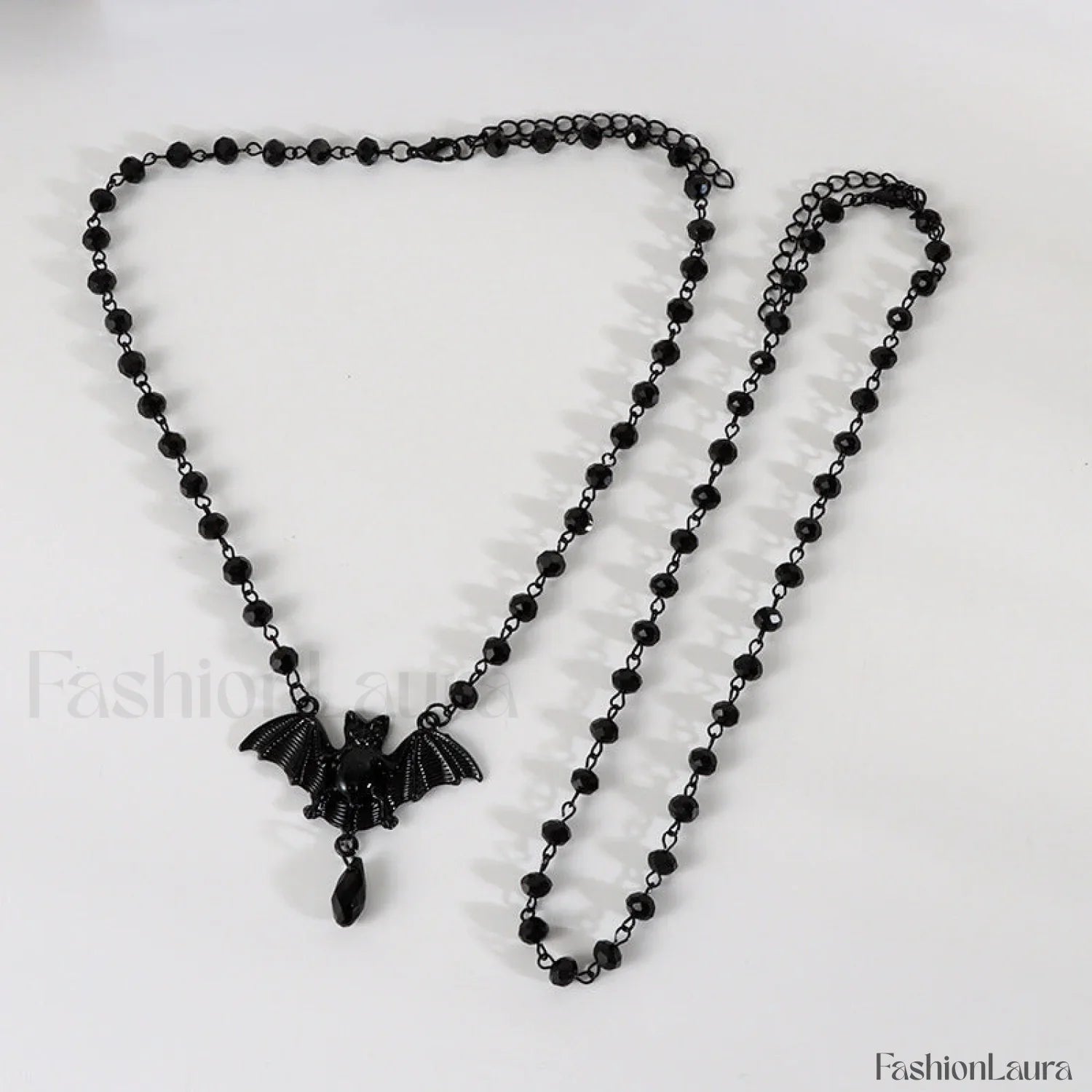 Halloween Gift Black Bat Pendant Necklace BLACK