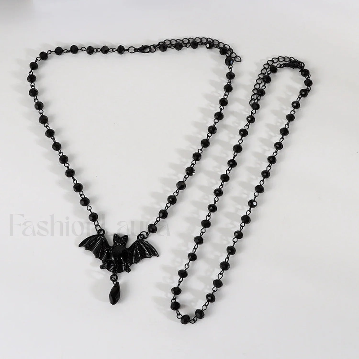 Halloween Gift Black Bat Pendant Necklace BLACK