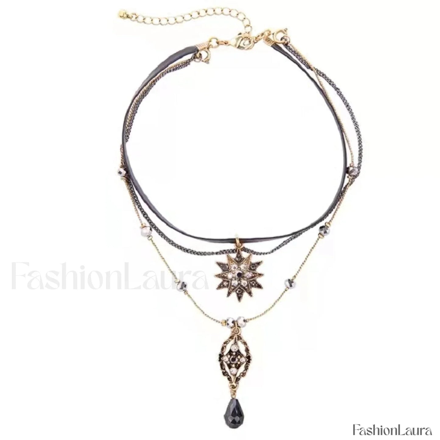 Harajuku Dark Lolita Steam Punk Choker Necklace SILVER