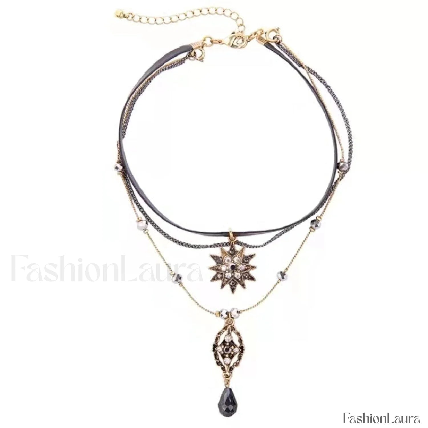 Harajuku Dark Lolita Steam Punk Choker Necklace SILVER