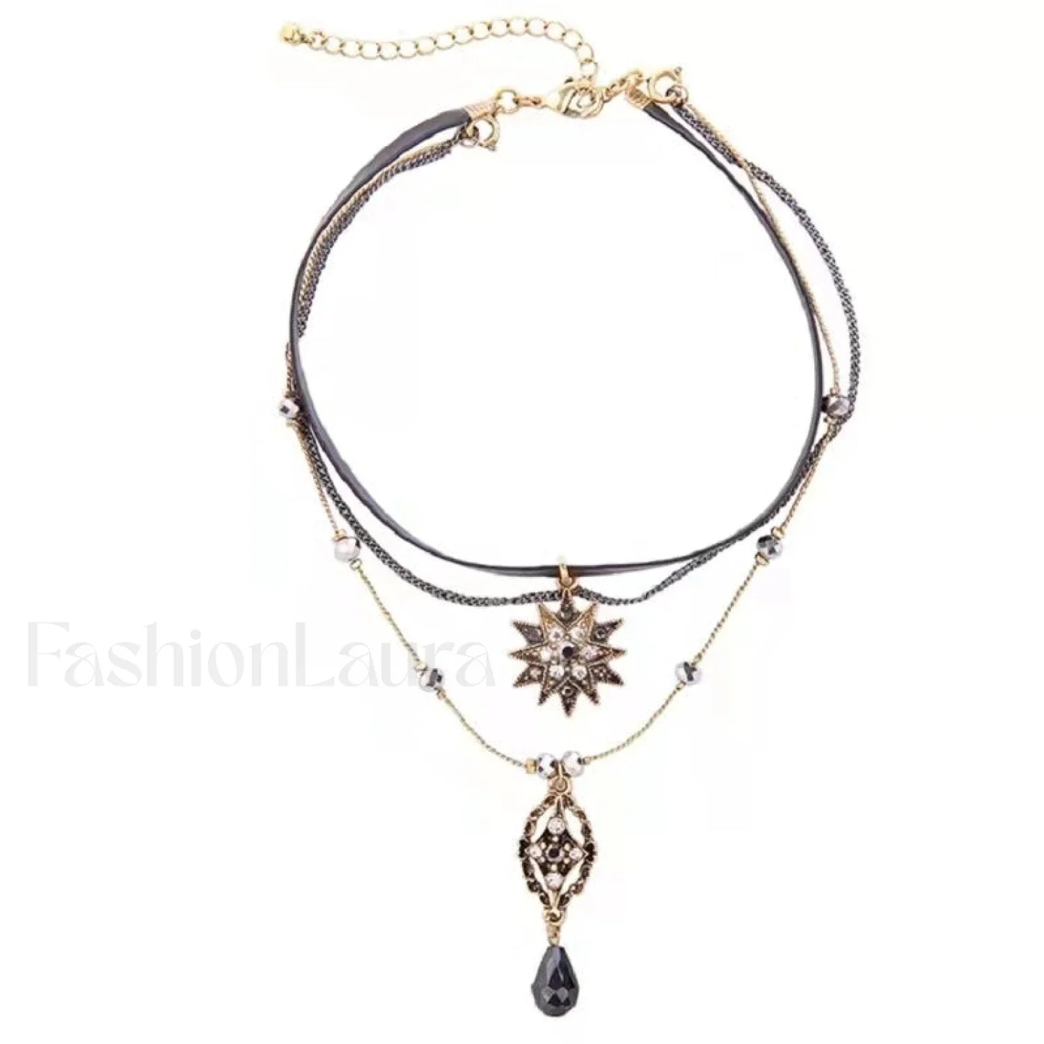 Harajuku Dark Lolita Steam Punk Choker Necklace SILVER