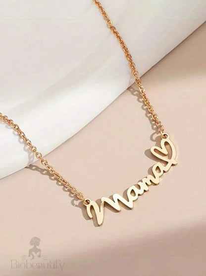 Heart Mama Pendant Necklace With Chain