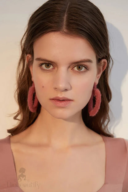 Heart Shaped Earrings Red