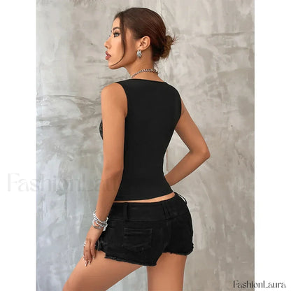 Heart & Wings Gothic Fairy Dark Printed Grunge Crop Top