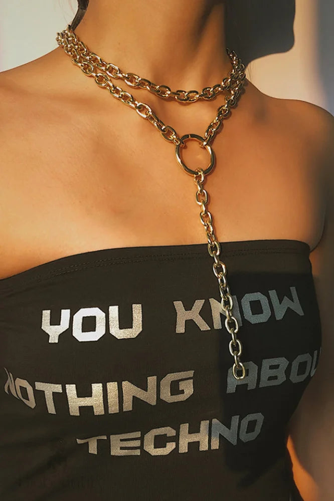 Hip Hop Rock Long Chain Necklace