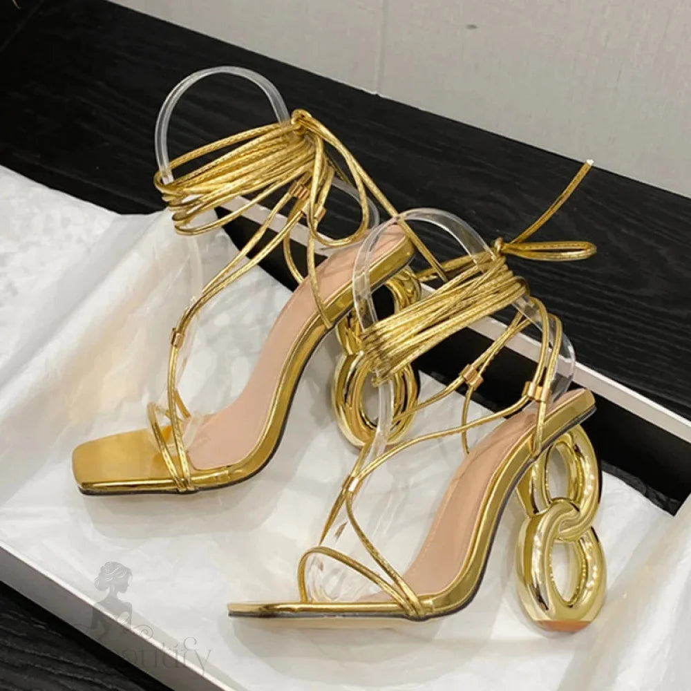 Hollow Out High Heel Sandals For Women Summer Fashion