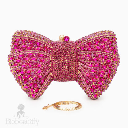 Hot Pink Isabella Clutch Bag