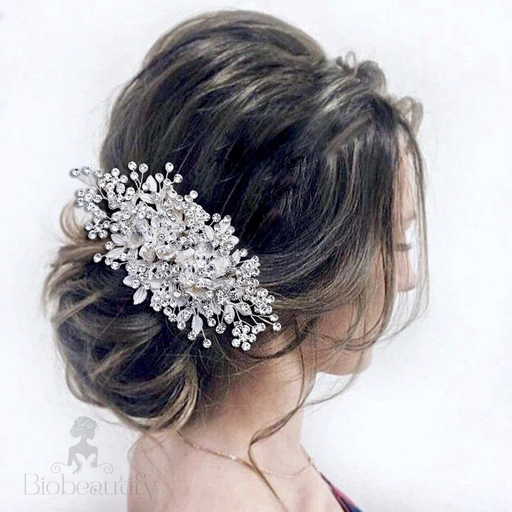 Ines Crystal Hair Comb For Brides