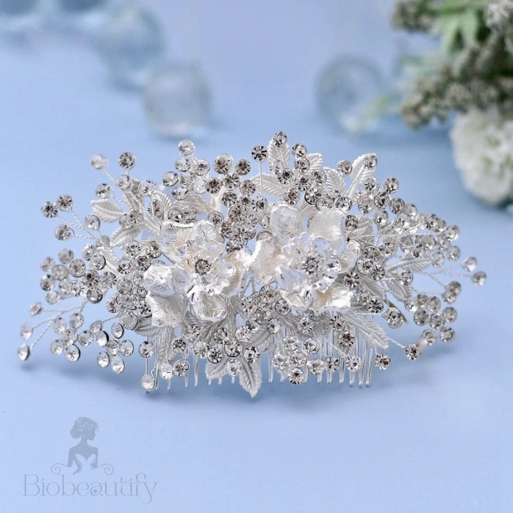 Ines Crystal Hair Comb For Brides