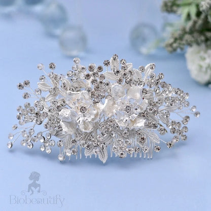 Ines Crystal Hair Comb For Brides