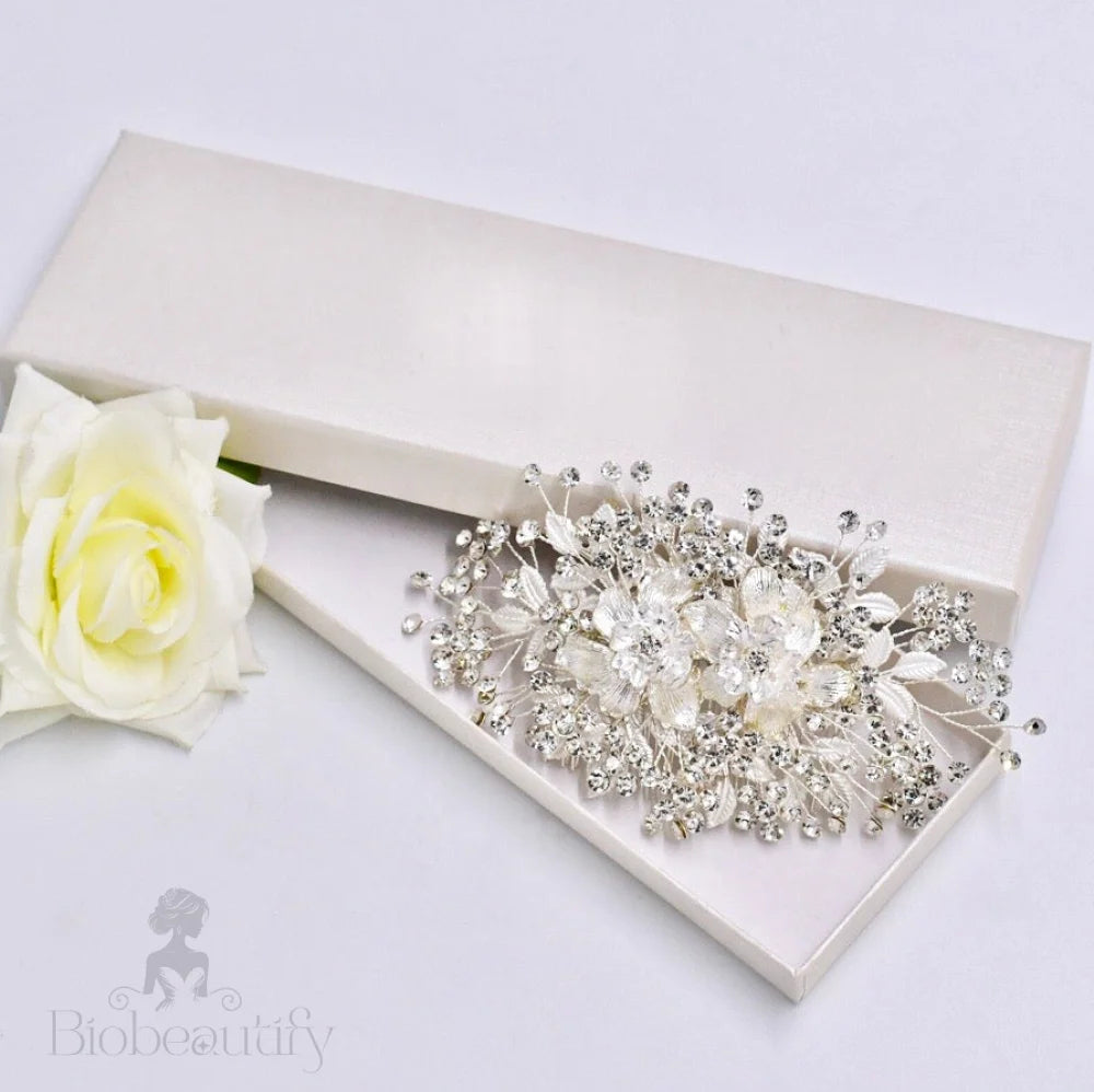 Ines Crystal Hair Comb For Brides