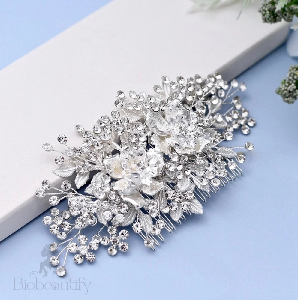 Ines Crystal Hair Comb For Brides