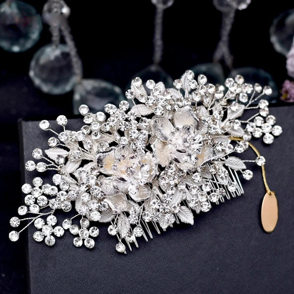 Ines Crystal Hair Comb For Brides