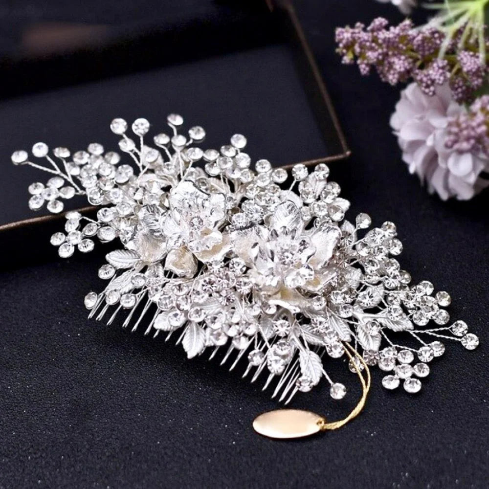 Ines Crystal Hair Comb For Brides