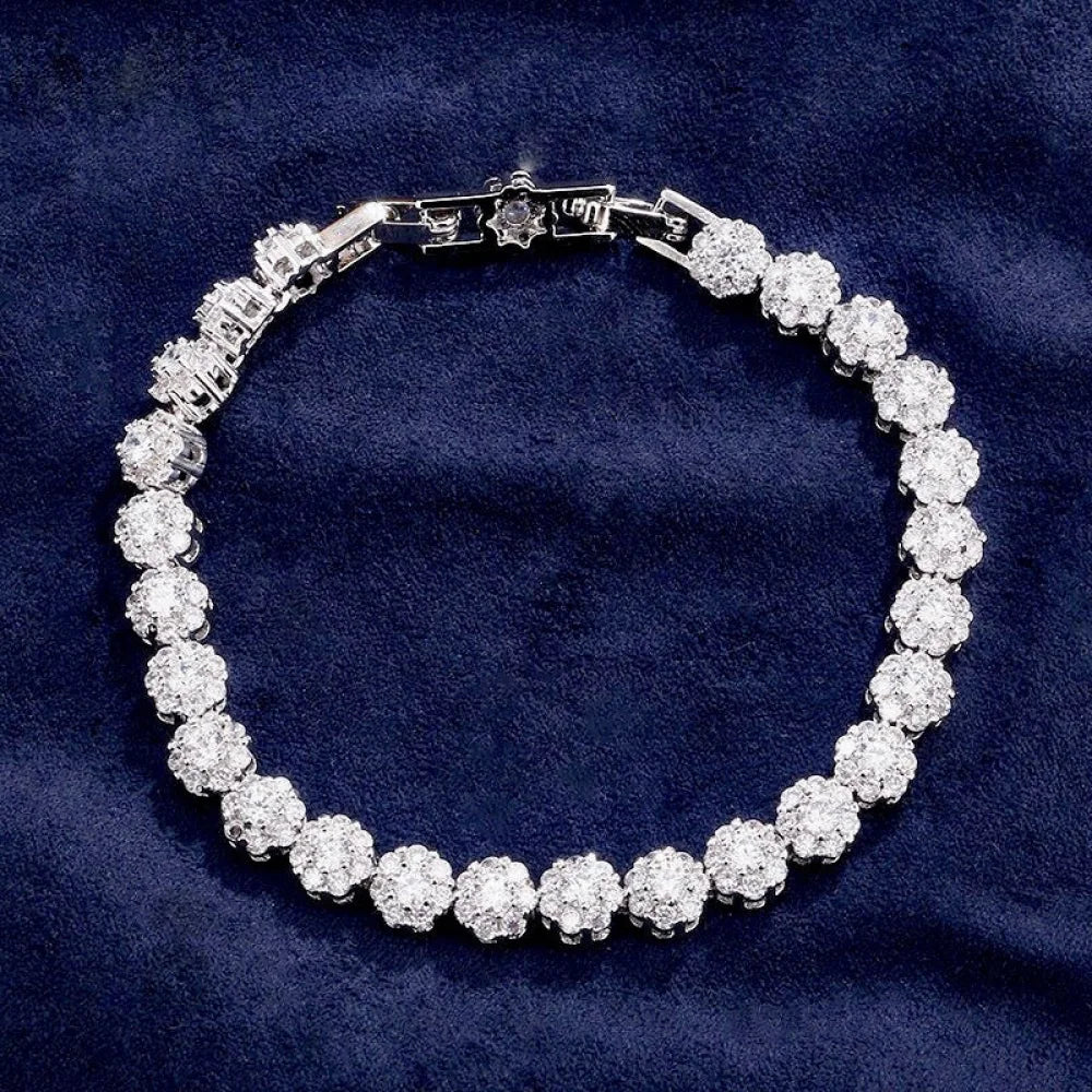 Wedding Jewelry - Cubic Zirconia Bridal Bracelet - Available in Rose Gold and Silver