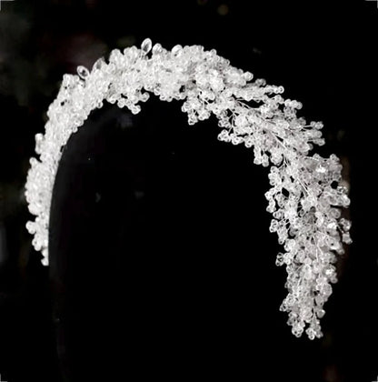 Ira Silver Crystal Bridal Headband