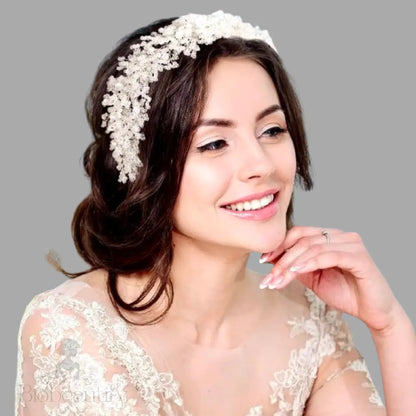 Ira Silver Crystal Bridal Headband