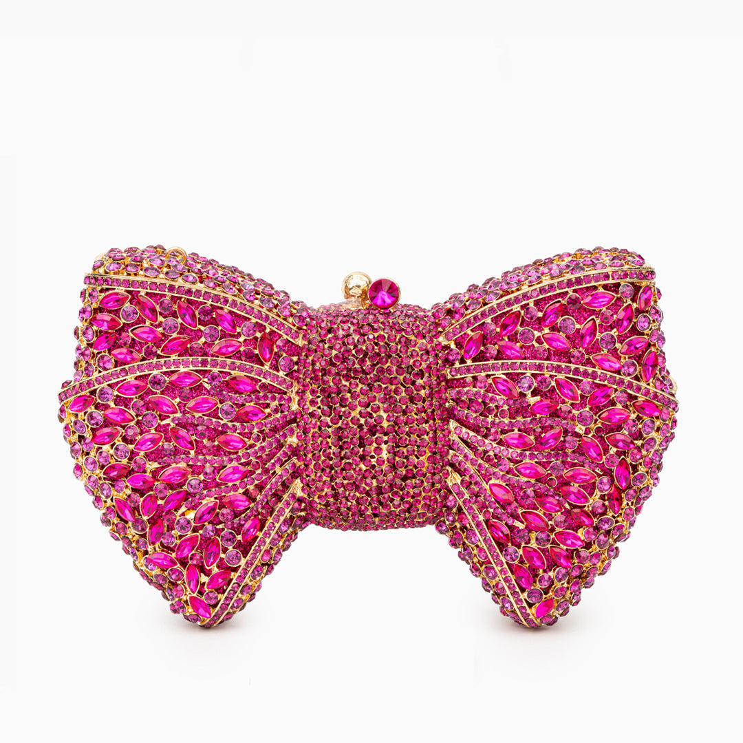 Hot Pink Isabella Clutch Bag