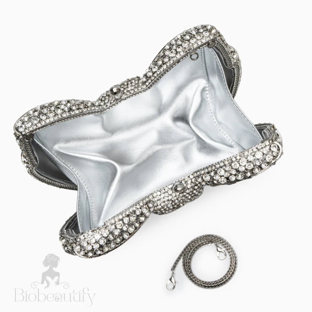 Isabella Silver Clutch Bag