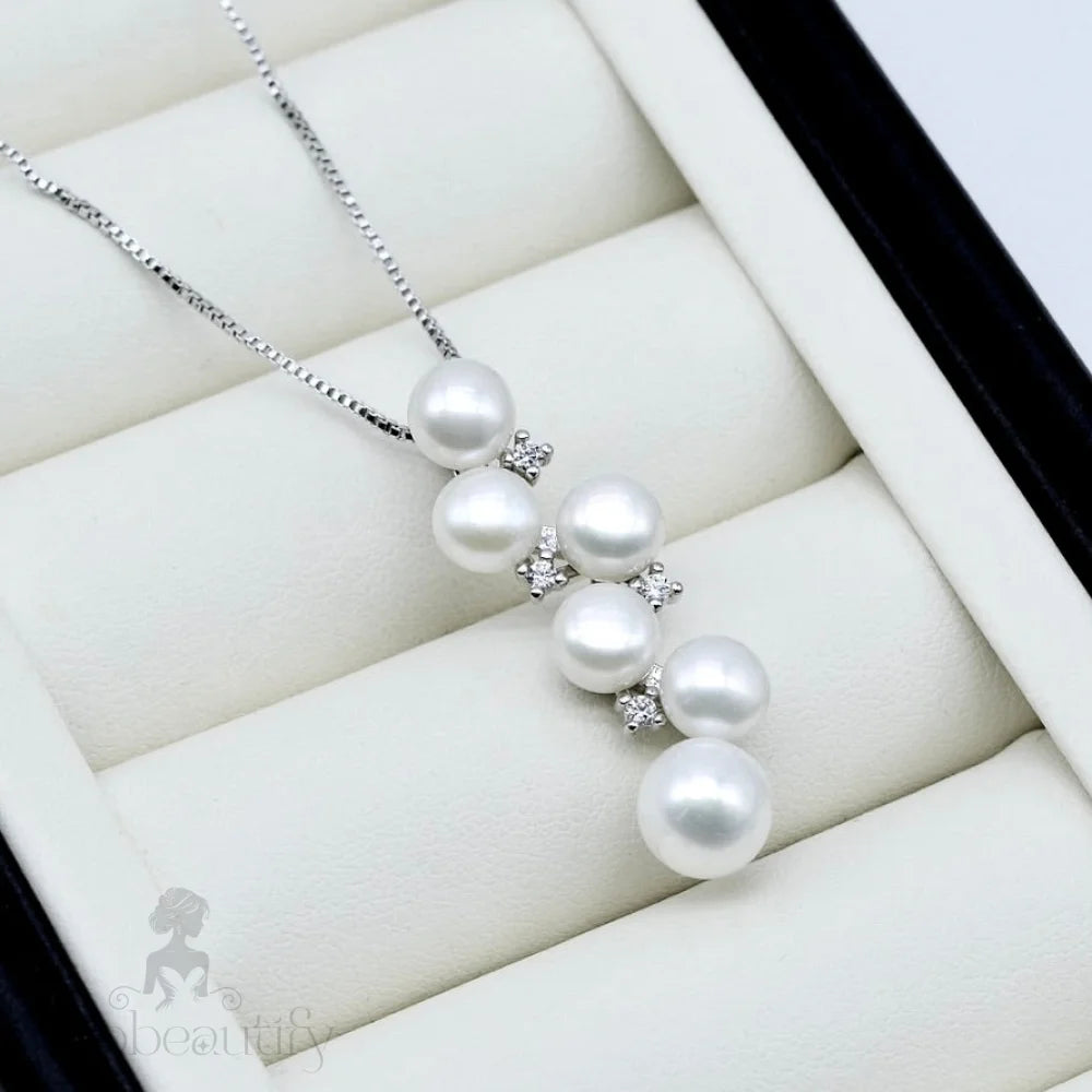 Isolde Freshwater Pearl Sterling Silver Bridal Necklace