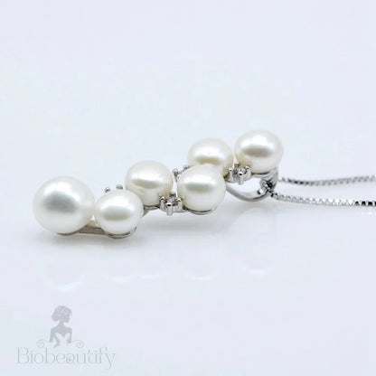 Isolde Freshwater Pearl Sterling Silver Bridal Necklace