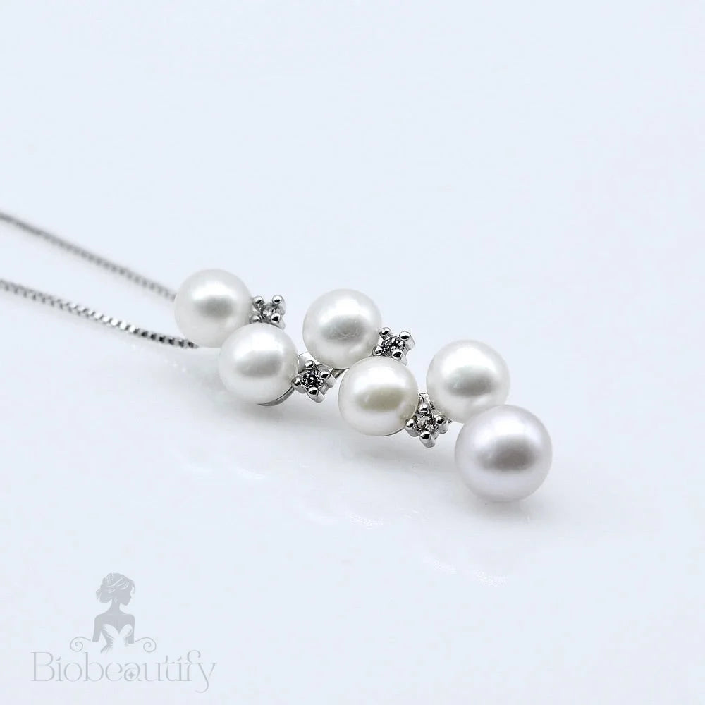 Isolde Freshwater Pearl Sterling Silver Bridal Necklace