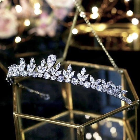 Ivelina Silver Zirconia Bridal Tiara