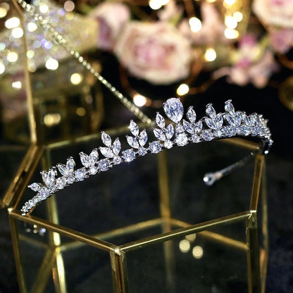 Ivelina Silver Zirconia Bridal Tiara