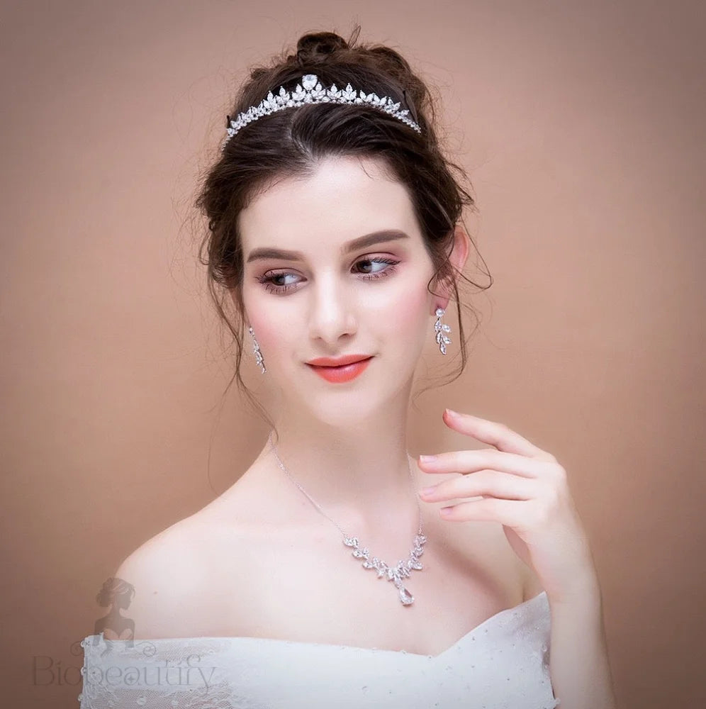 Ivelina Silver Zirconia Bridal Tiara