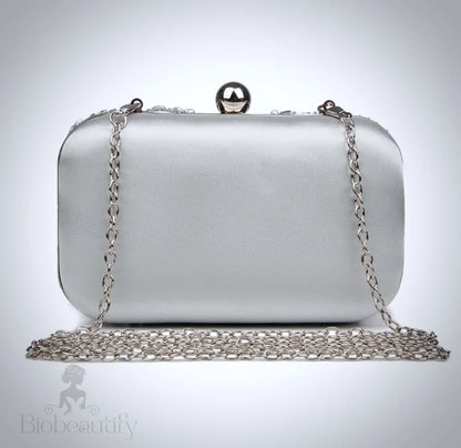 Jaimee Silver Bridal Clutch