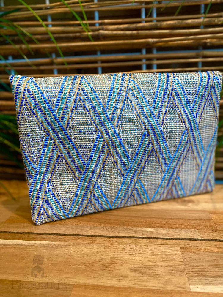 Janae Woven Straw Clutch